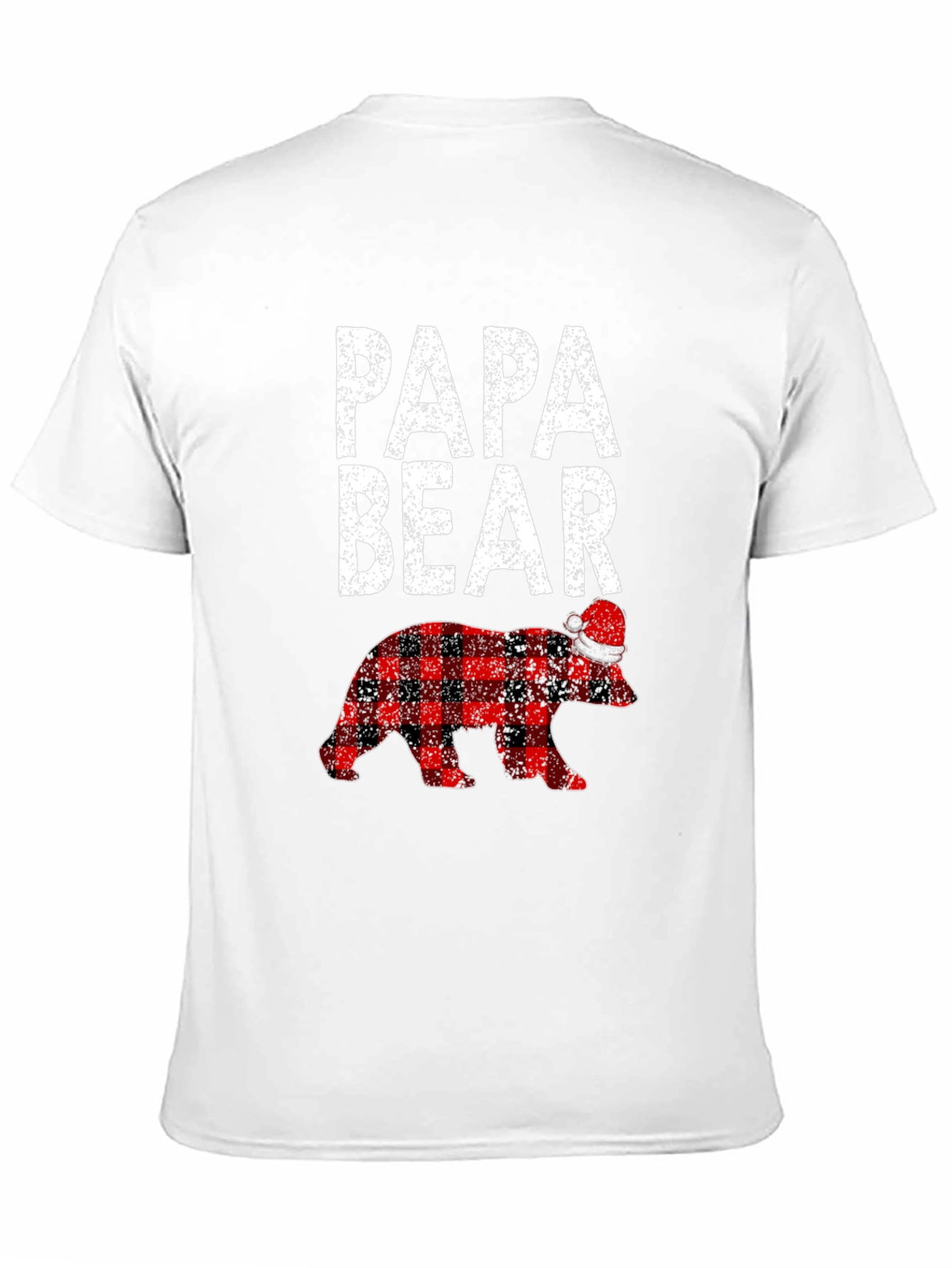 Papa Bear Plaid Christmas T-Shirt