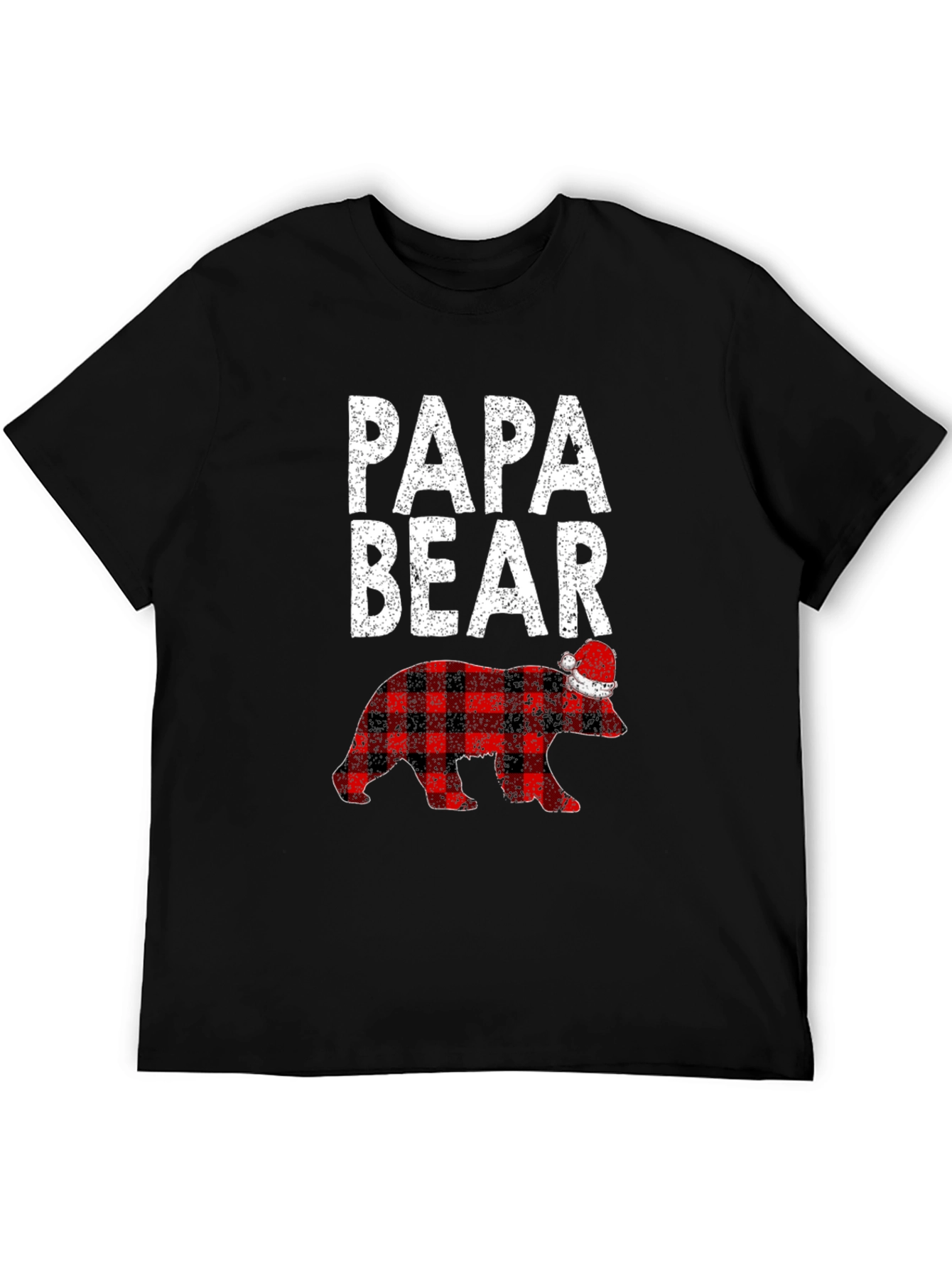 Papa Bear Plaid Christmas T-Shirt