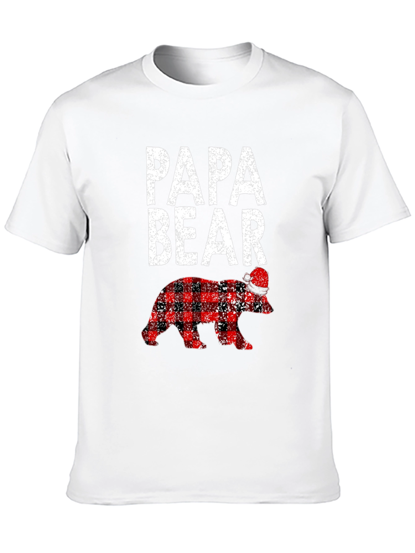 Papa Bear Plaid Christmas T-Shirt