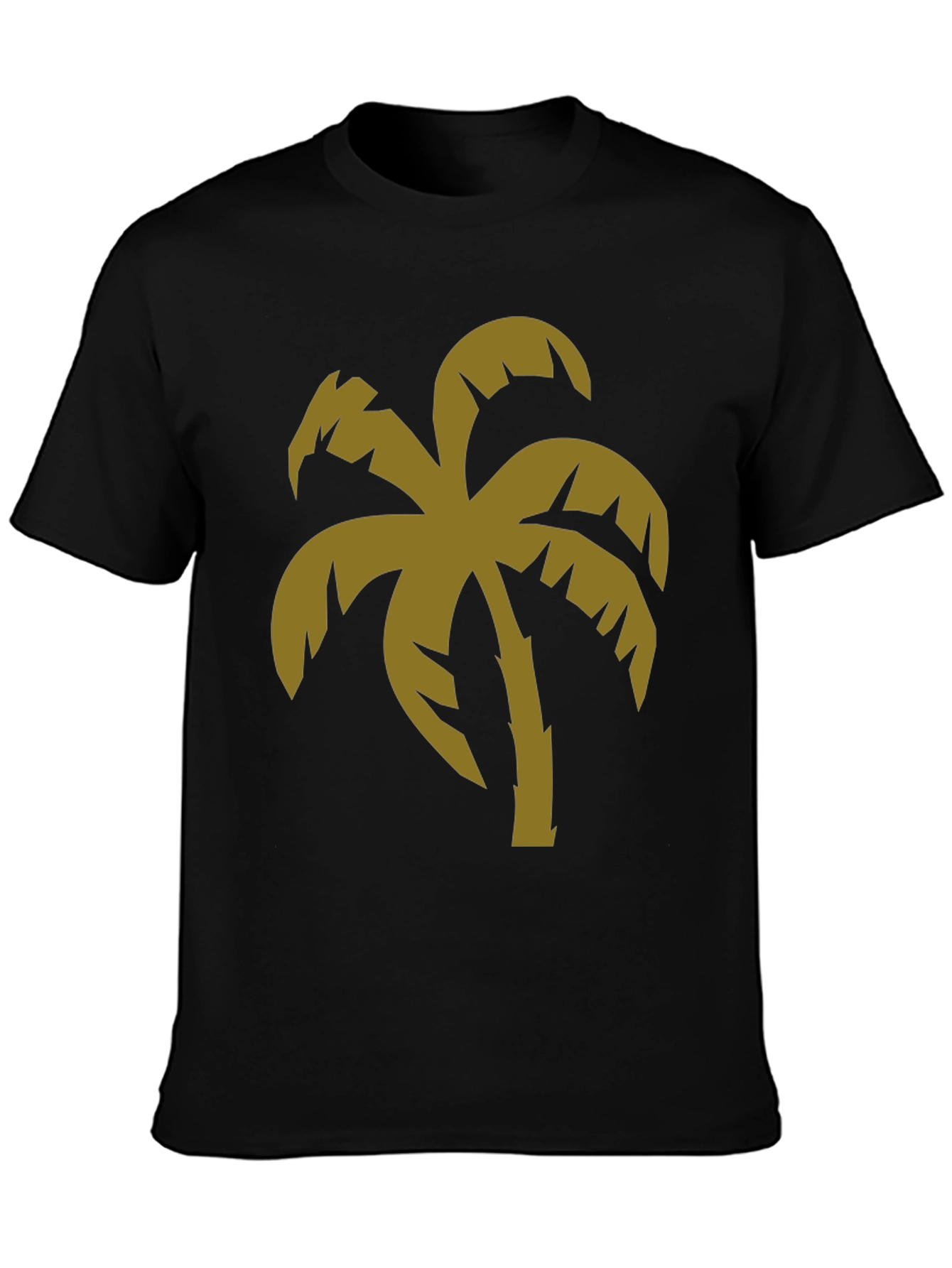 Tropical Palm Tree Graphic Black T-Shirt