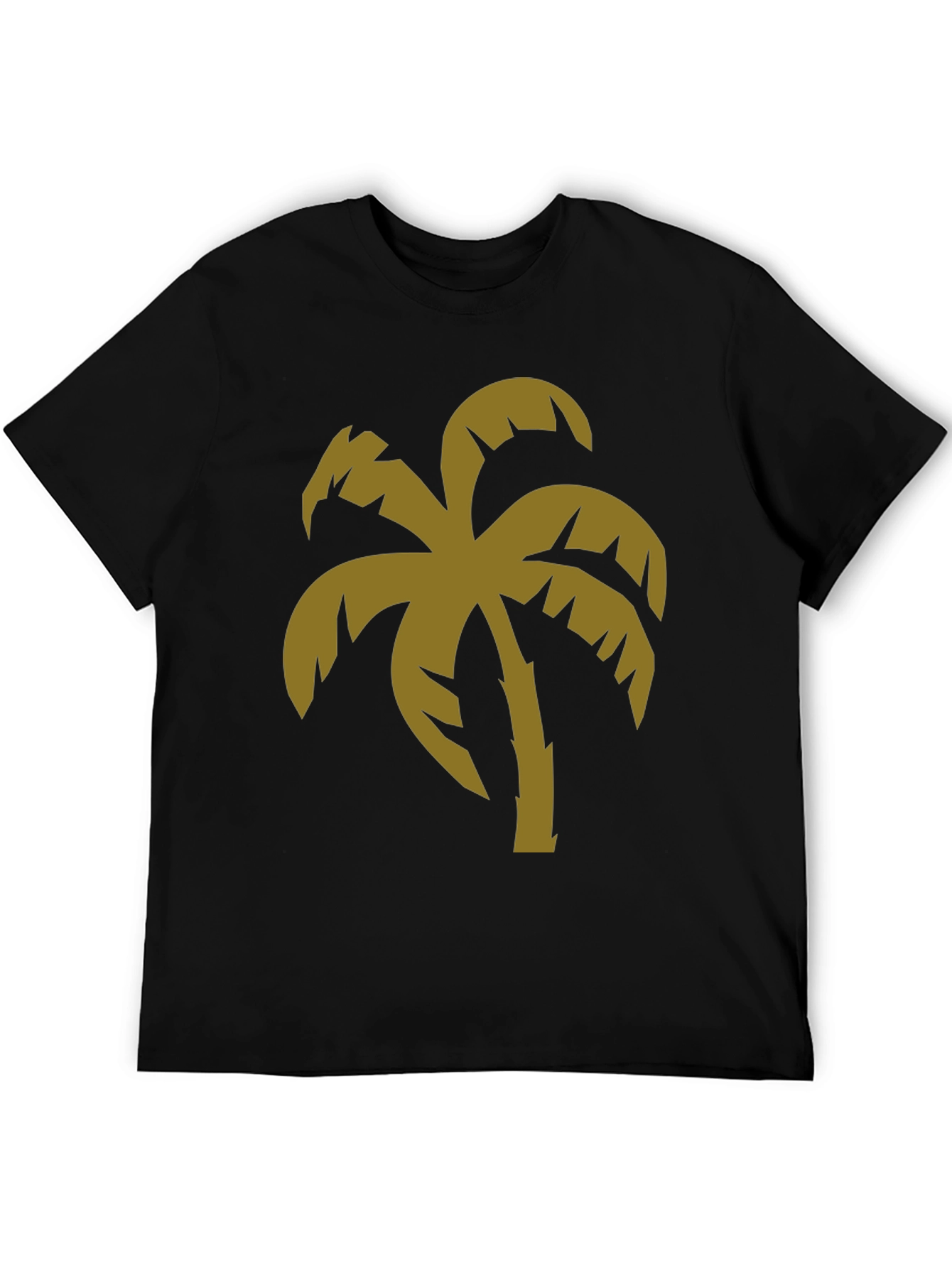 Tropical Palm Tree Graphic Black T-Shirt