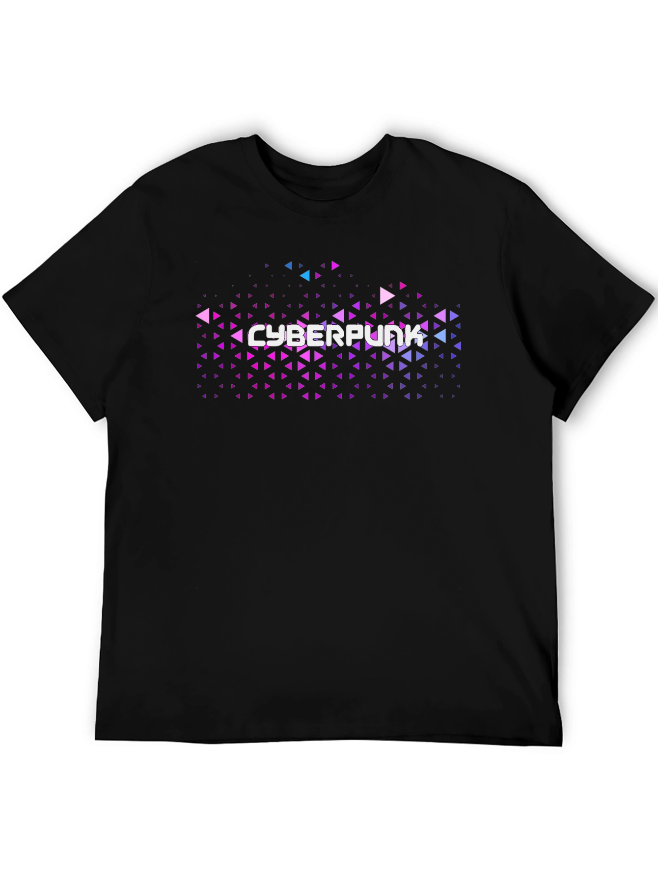 Cyberpunk Graphic Tee - Black Cotton Blend