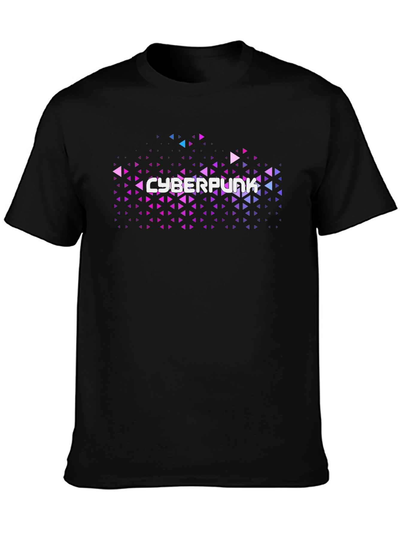 Cyberpunk Graphic Tee - Black Cotton Blend