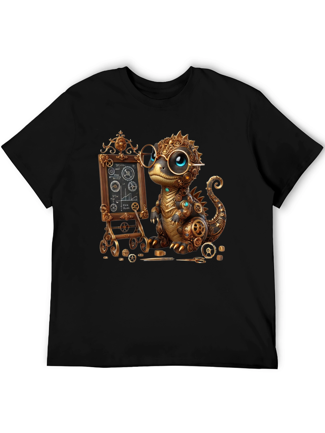 Steampunk Dinosaur Teacher Graphic T-Shirt