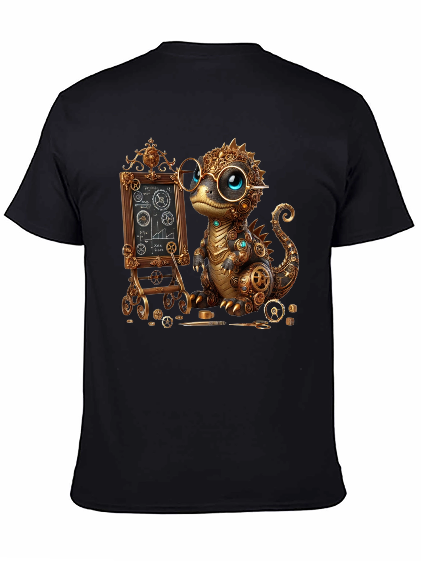 Steampunk Dinosaur Teacher Graphic T-Shirt