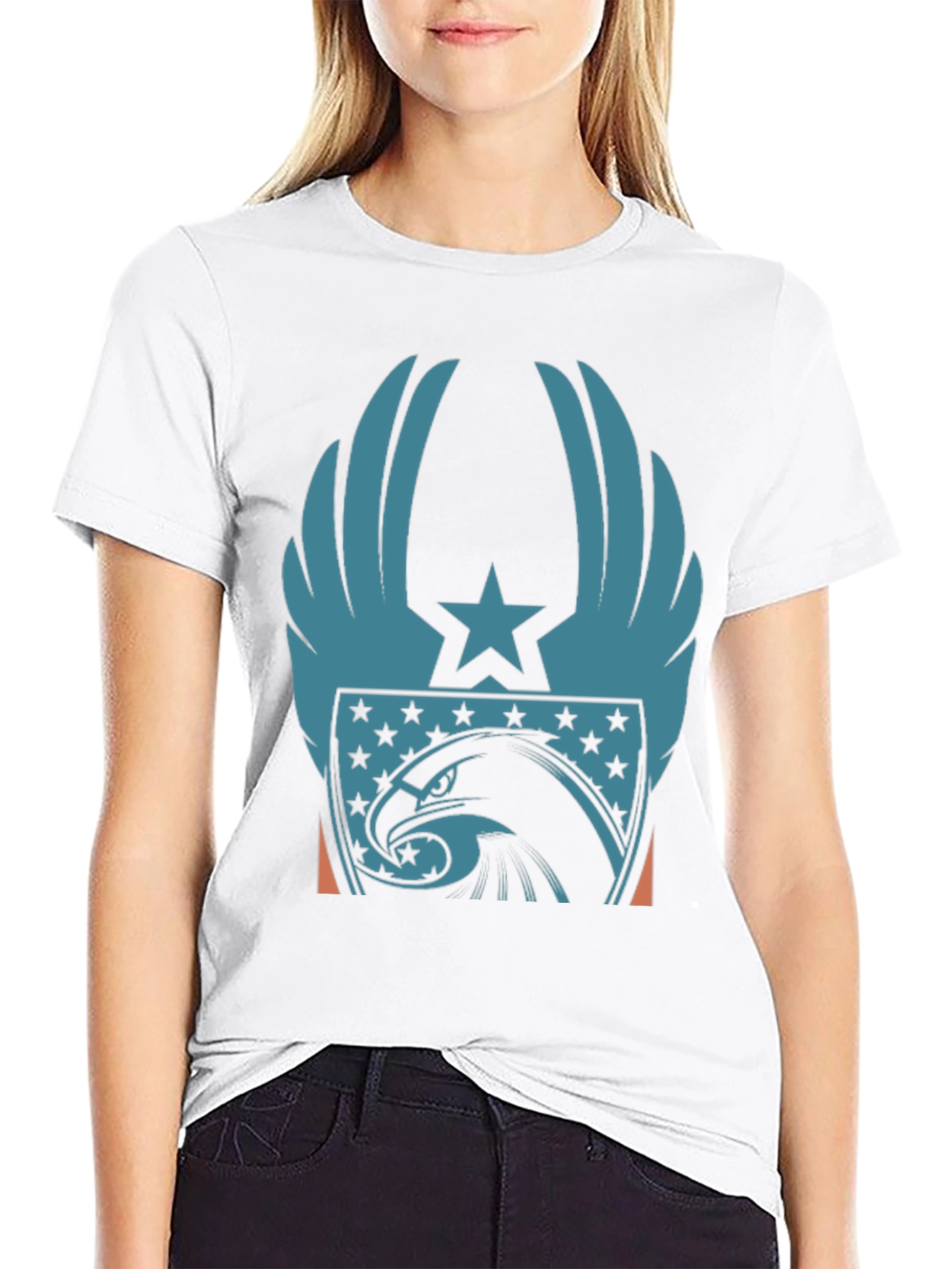 Patriotic Eagle Wing Star Graphic Tee