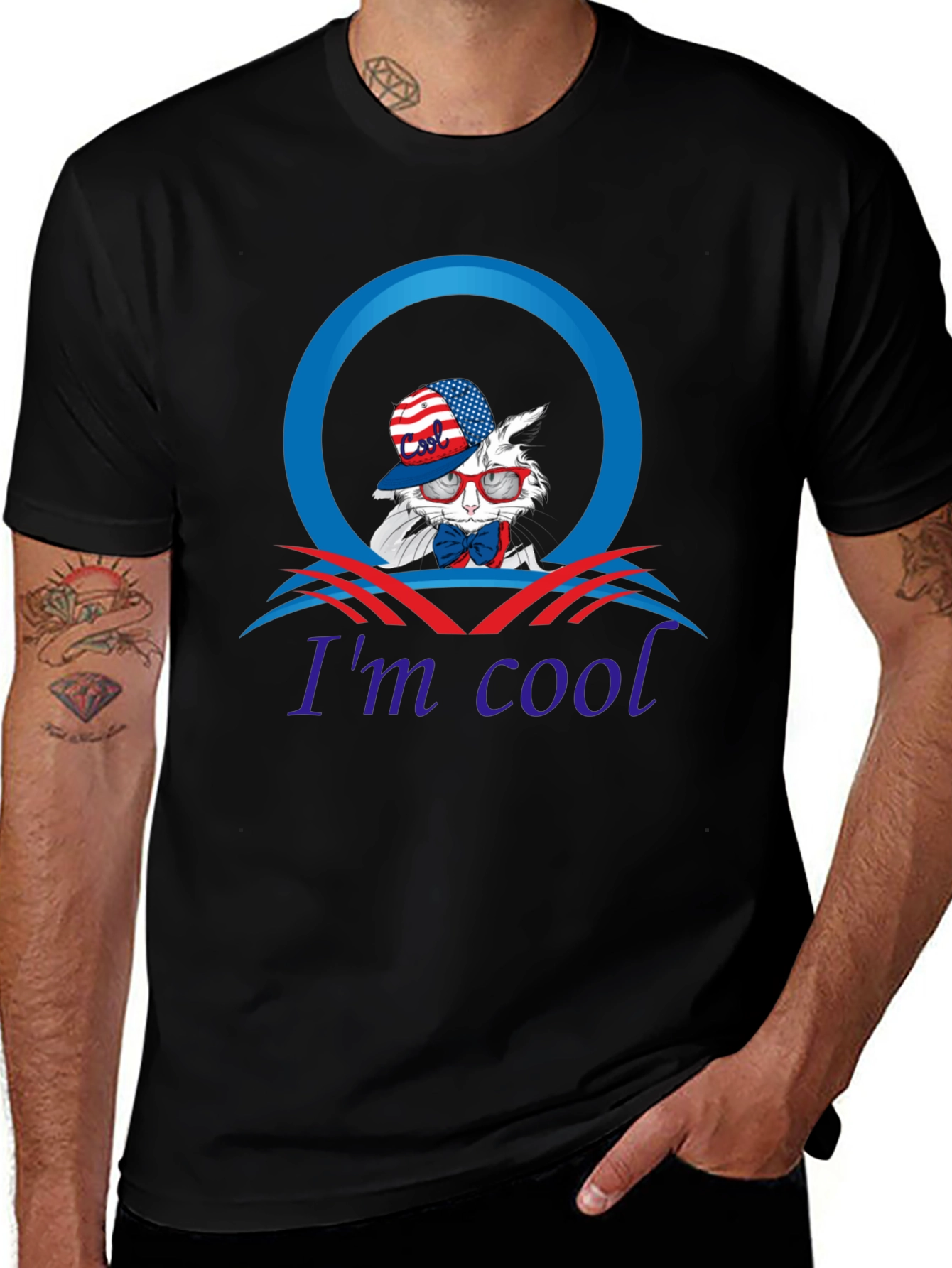 Im Cool Patriotic Rabbit Graphic Tee