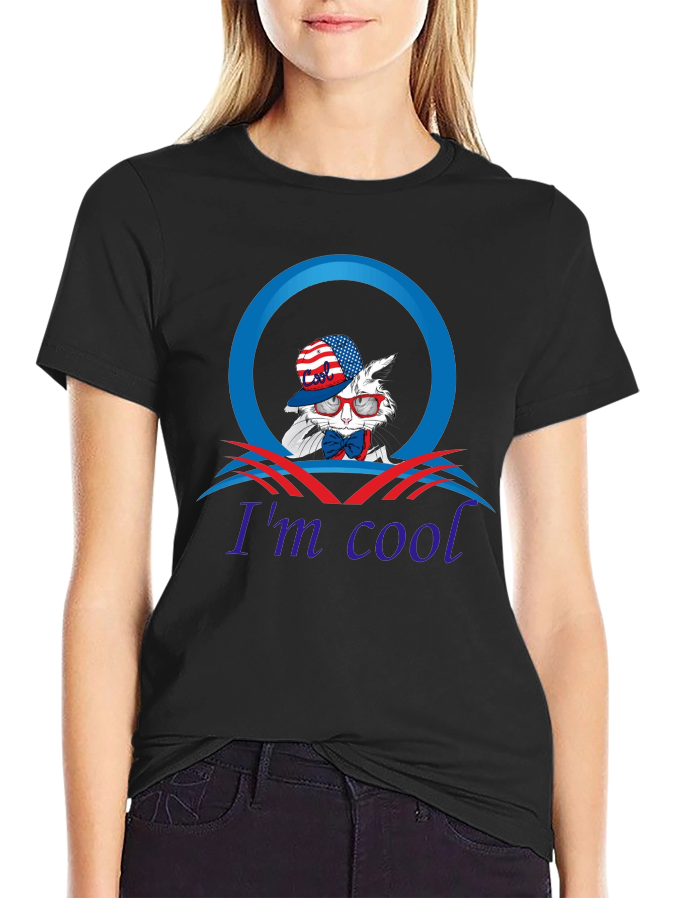 Im Cool Patriotic Rabbit Graphic Tee