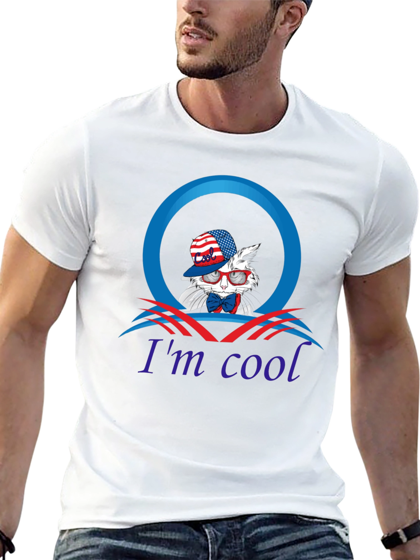 Im Cool Patriotic Rabbit Graphic Tee