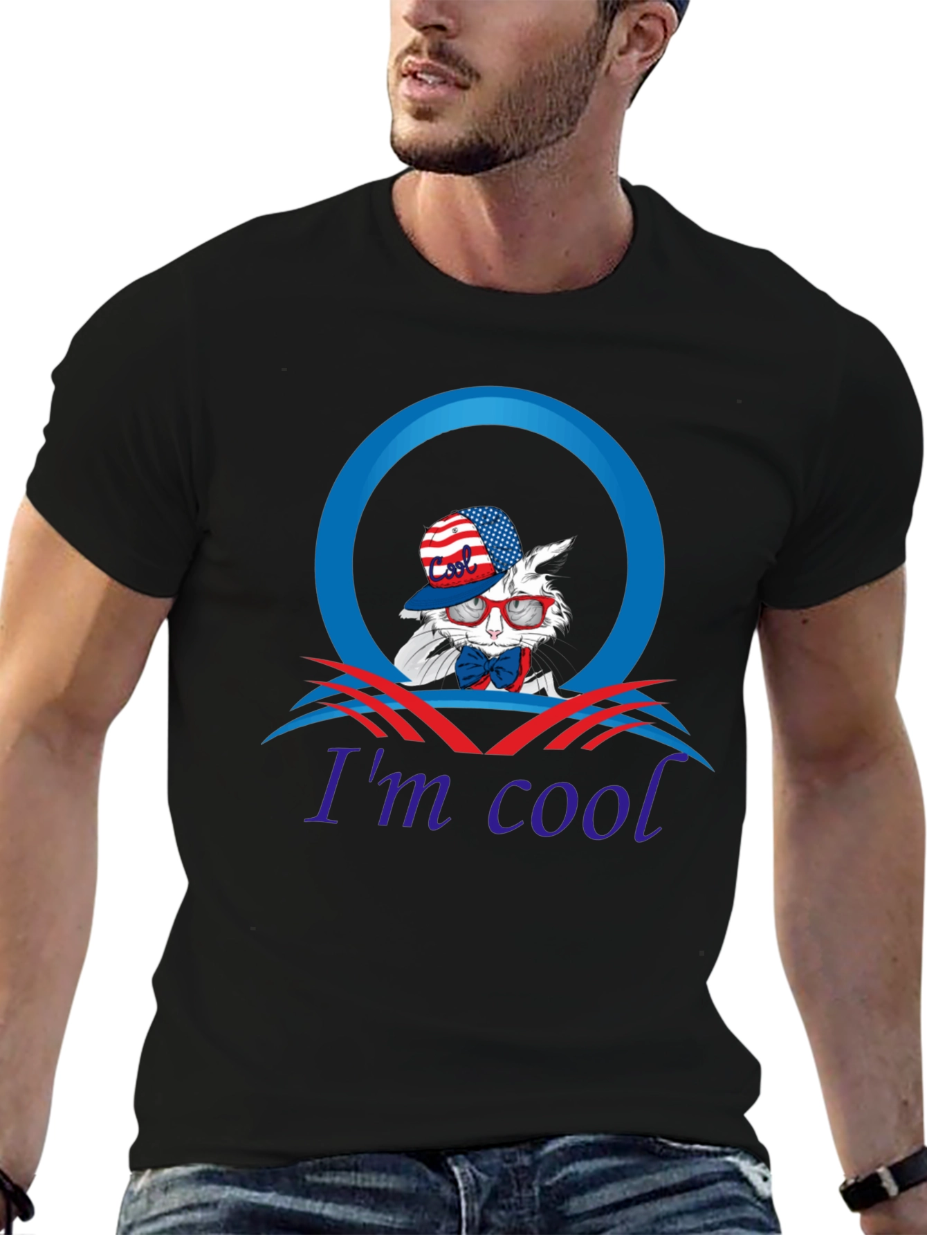 Im Cool Patriotic Rabbit Graphic Tee