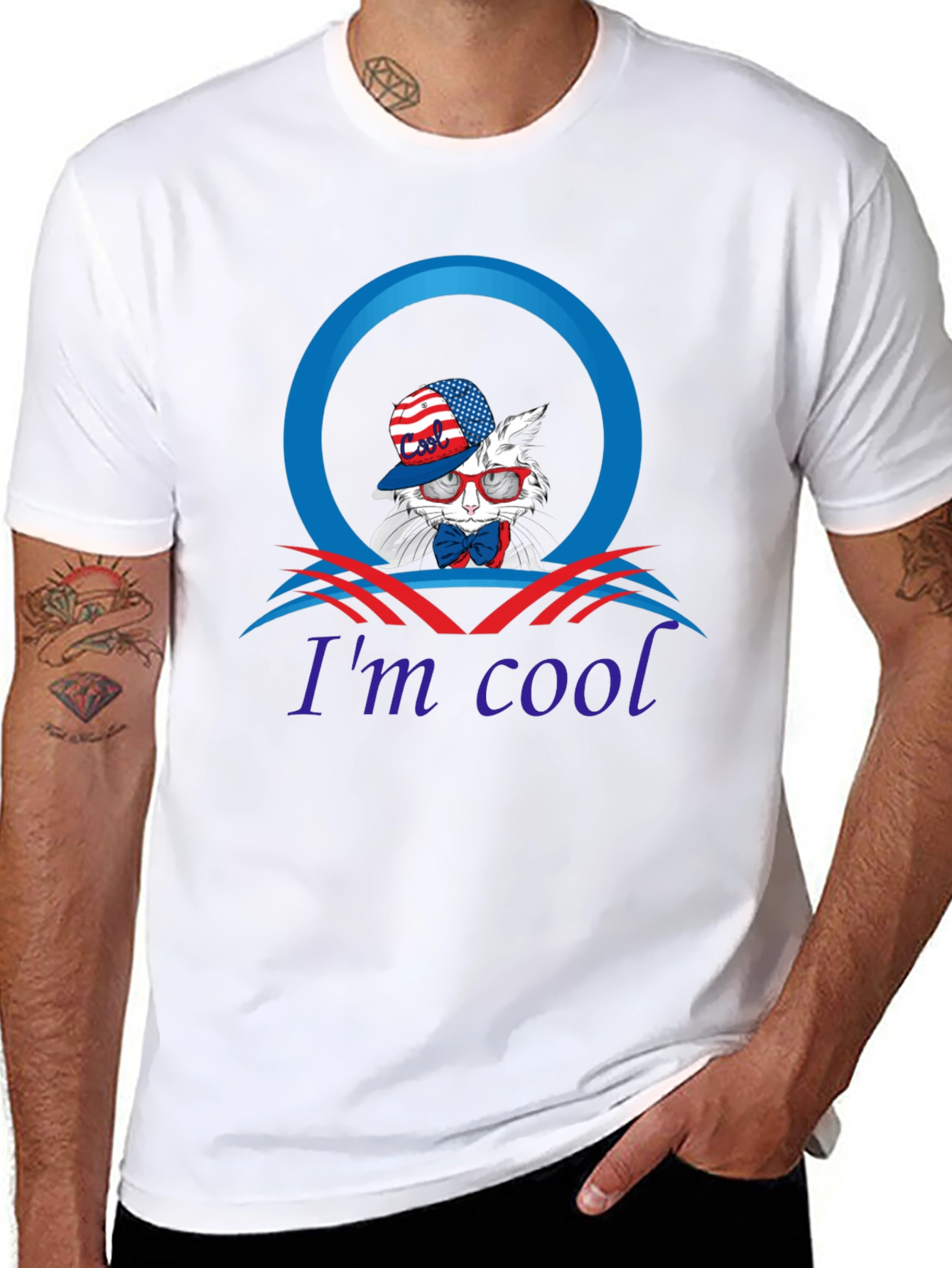 Im Cool Patriotic Rabbit Graphic Tee