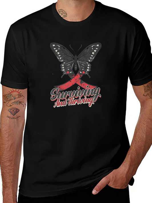 Butterfly Surviving and Thriving Graphic T-Shirt