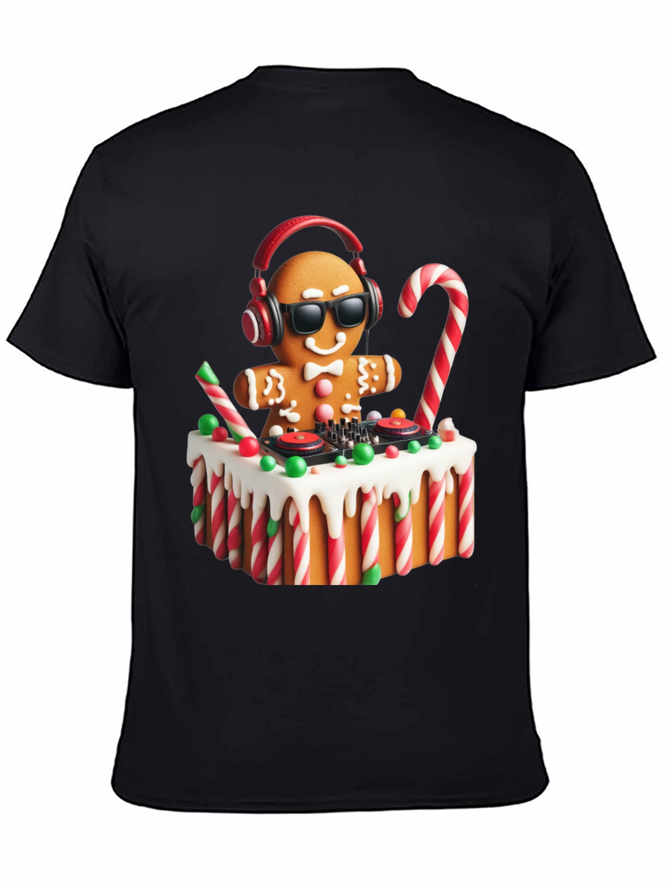 DJ Gingerbread Man Christmas Holiday T-Shirt
