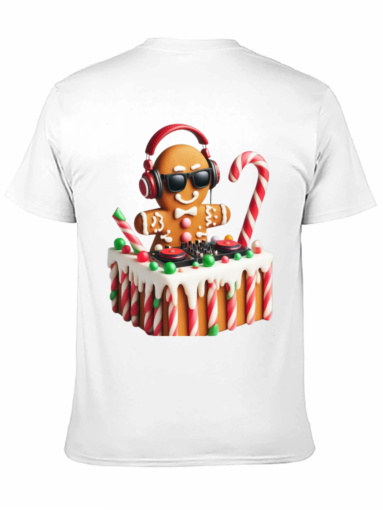 DJ Gingerbread Man Christmas Holiday T-Shirt