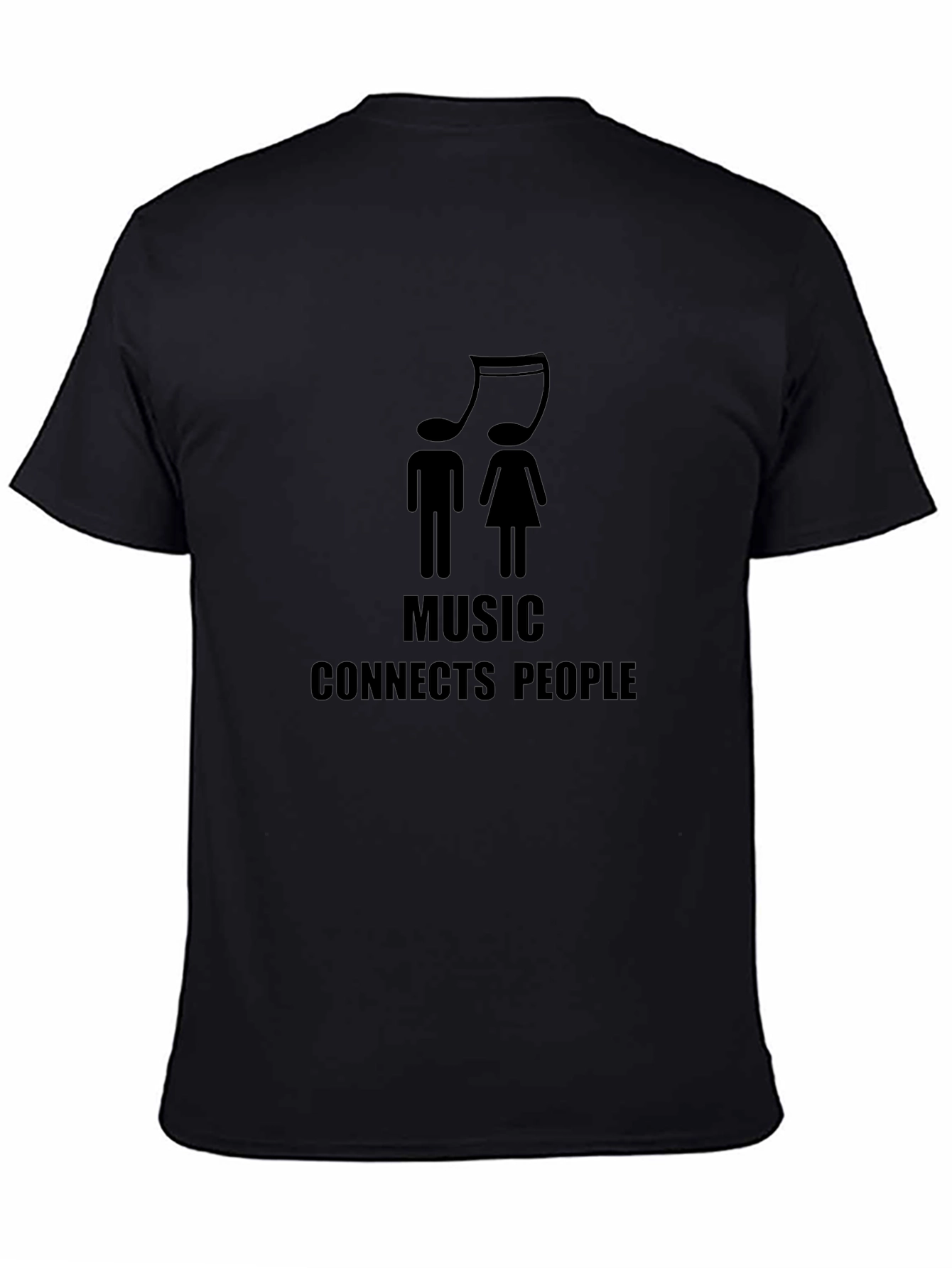 Music Connects People Graphic Tee - Unisex Black T-Shirt