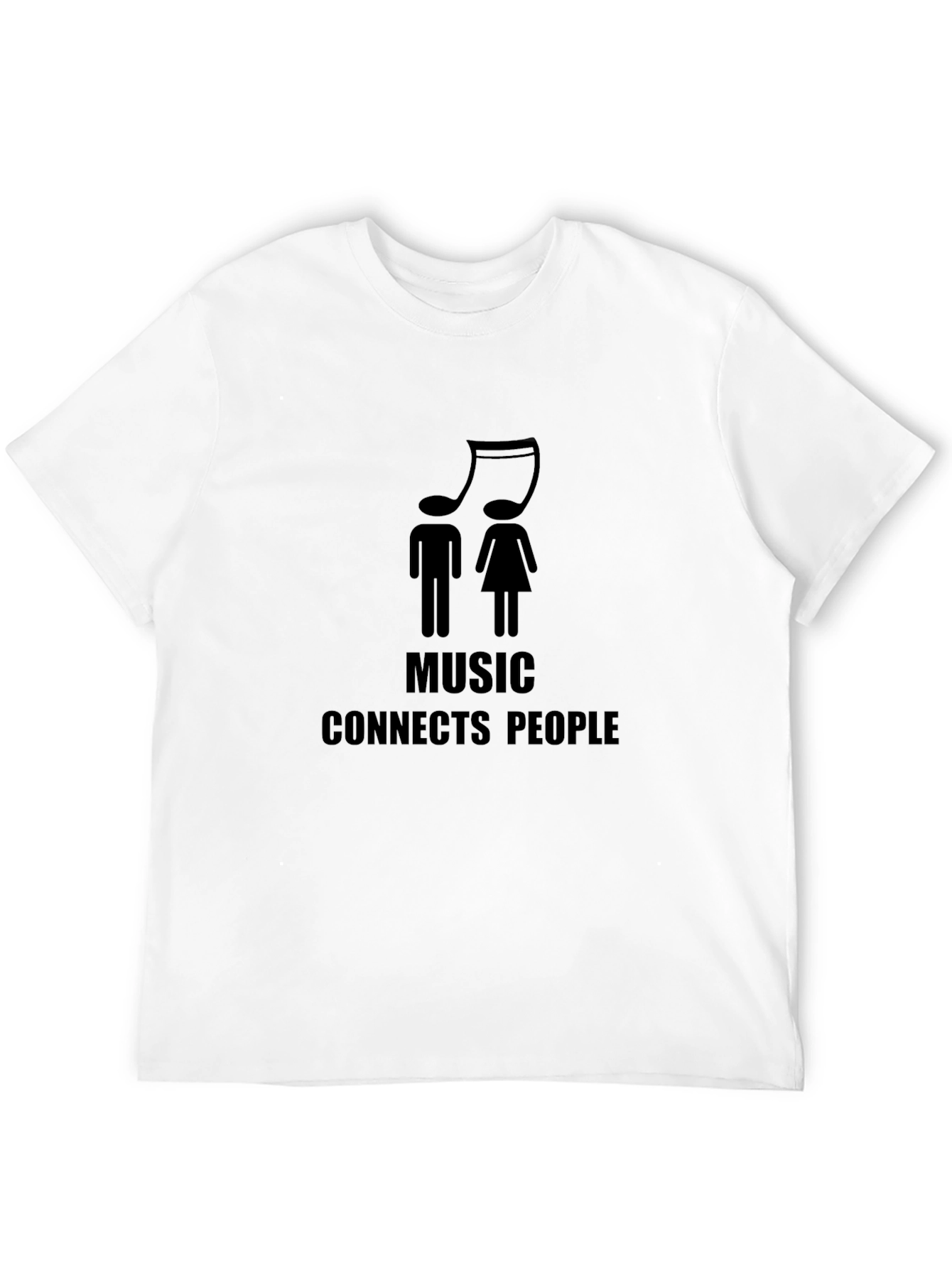 Music Connects People Graphic Tee - Unisex Black T-Shirt