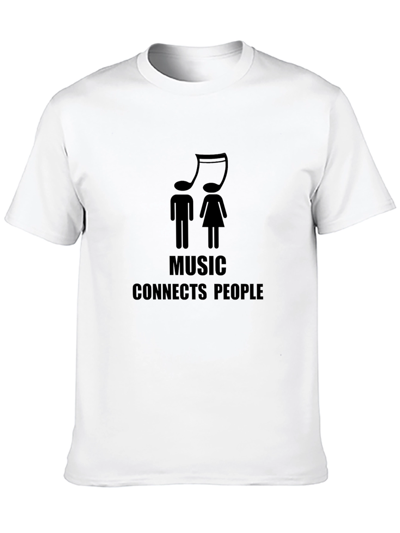 Music Connects People Graphic Tee - Unisex Black T-Shirt