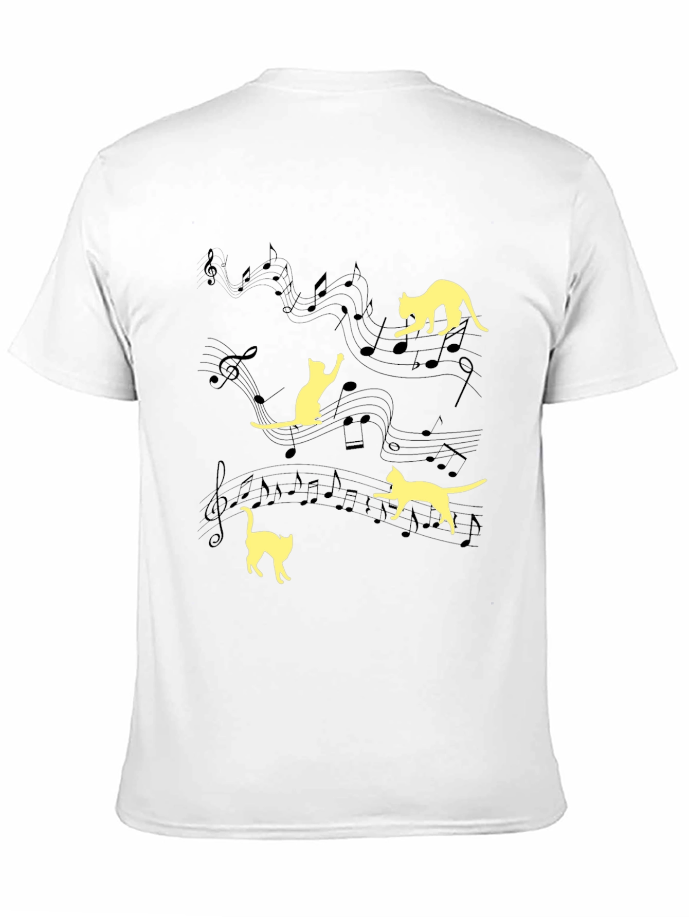 Musical Cats Black T-Shirt