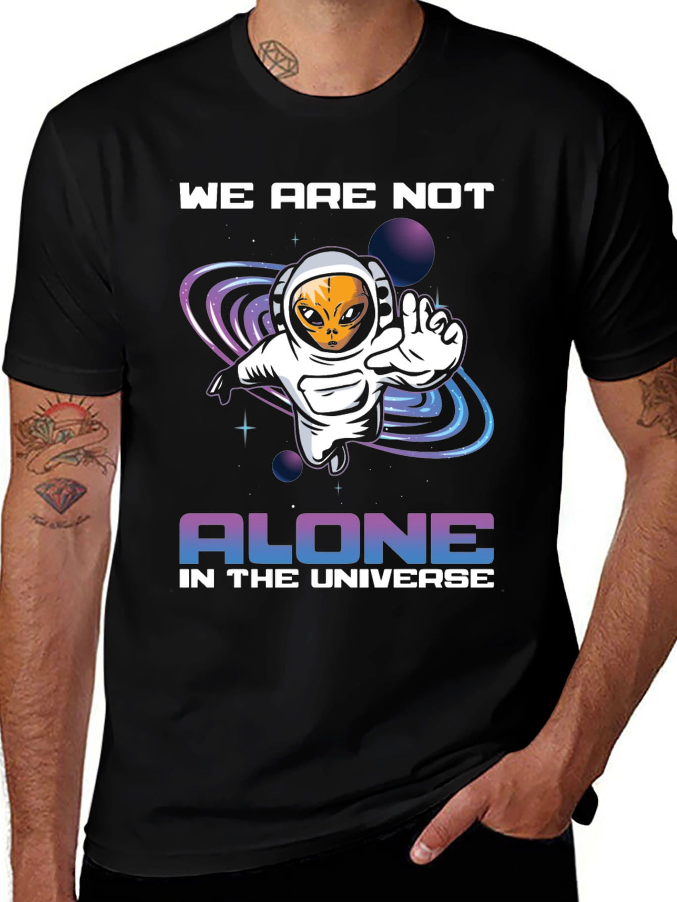 Alien in Space T-Shirt - We Are Not Alone