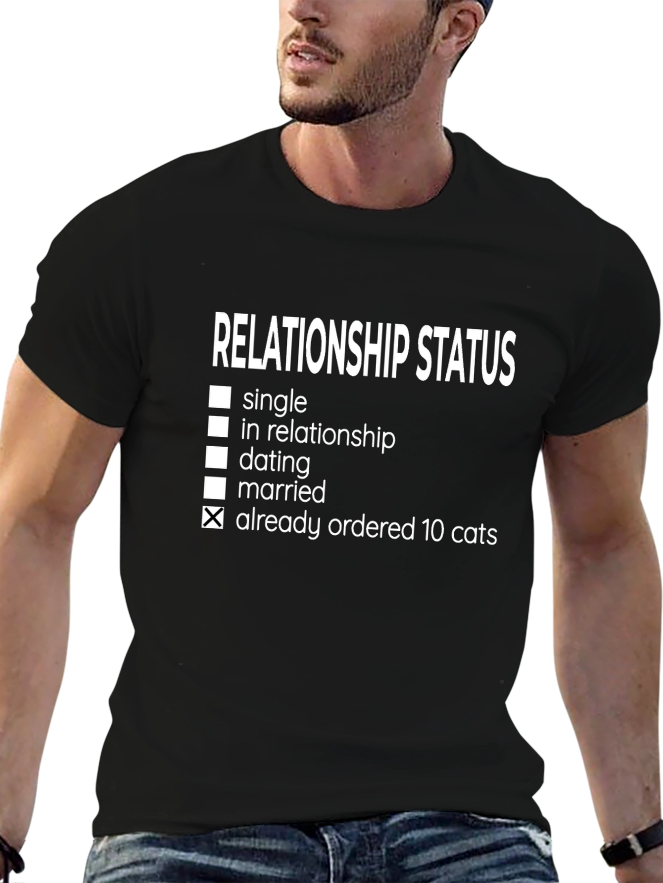 Relationship Status Ordered 10 Cats T-Shirt