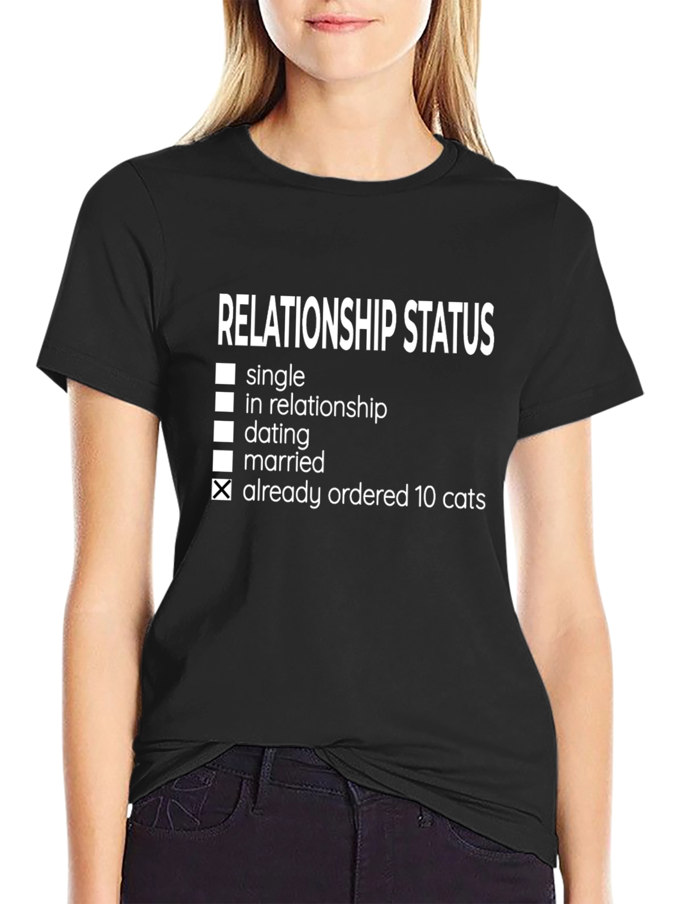 Relationship Status Ordered 10 Cats T-Shirt