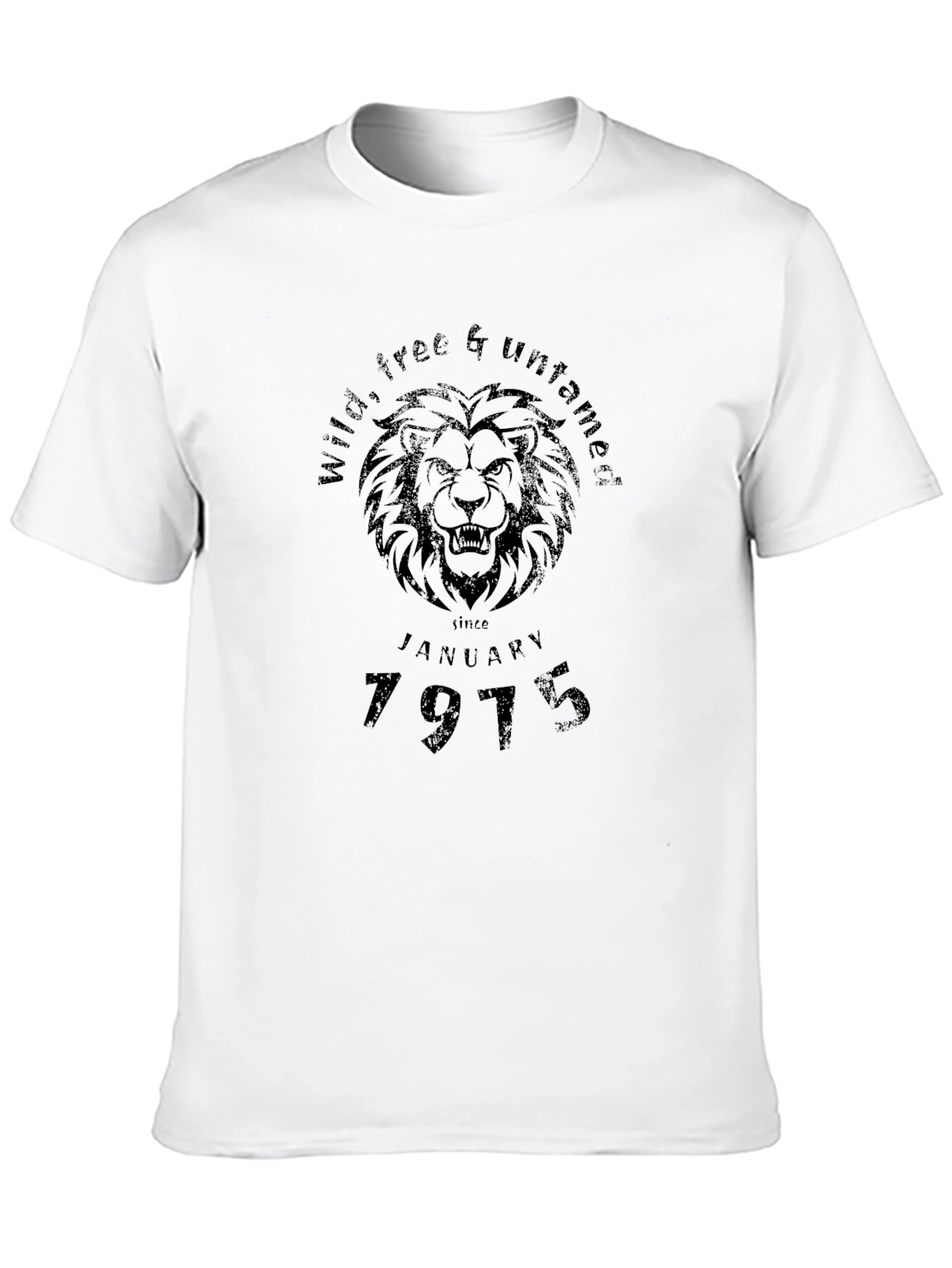 Wild Free & Untamed Lion Black T-Shirt
