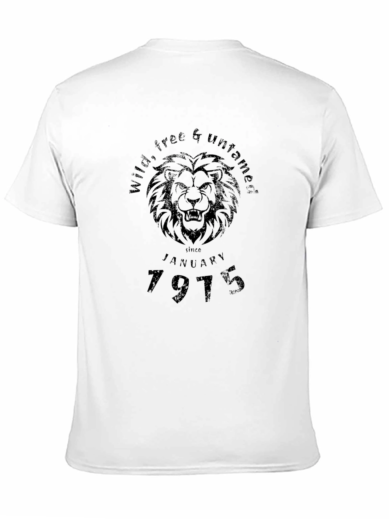 Wild Free & Untamed Lion Black T-Shirt