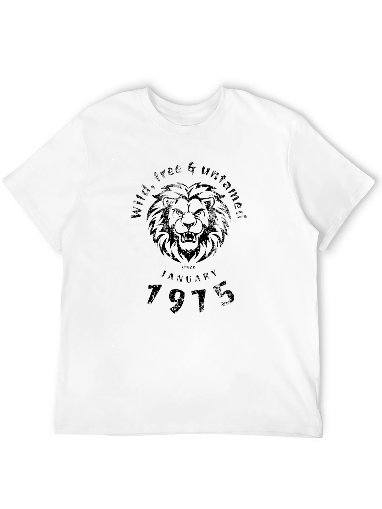 Wild Free & Untamed Lion Black T-Shirt