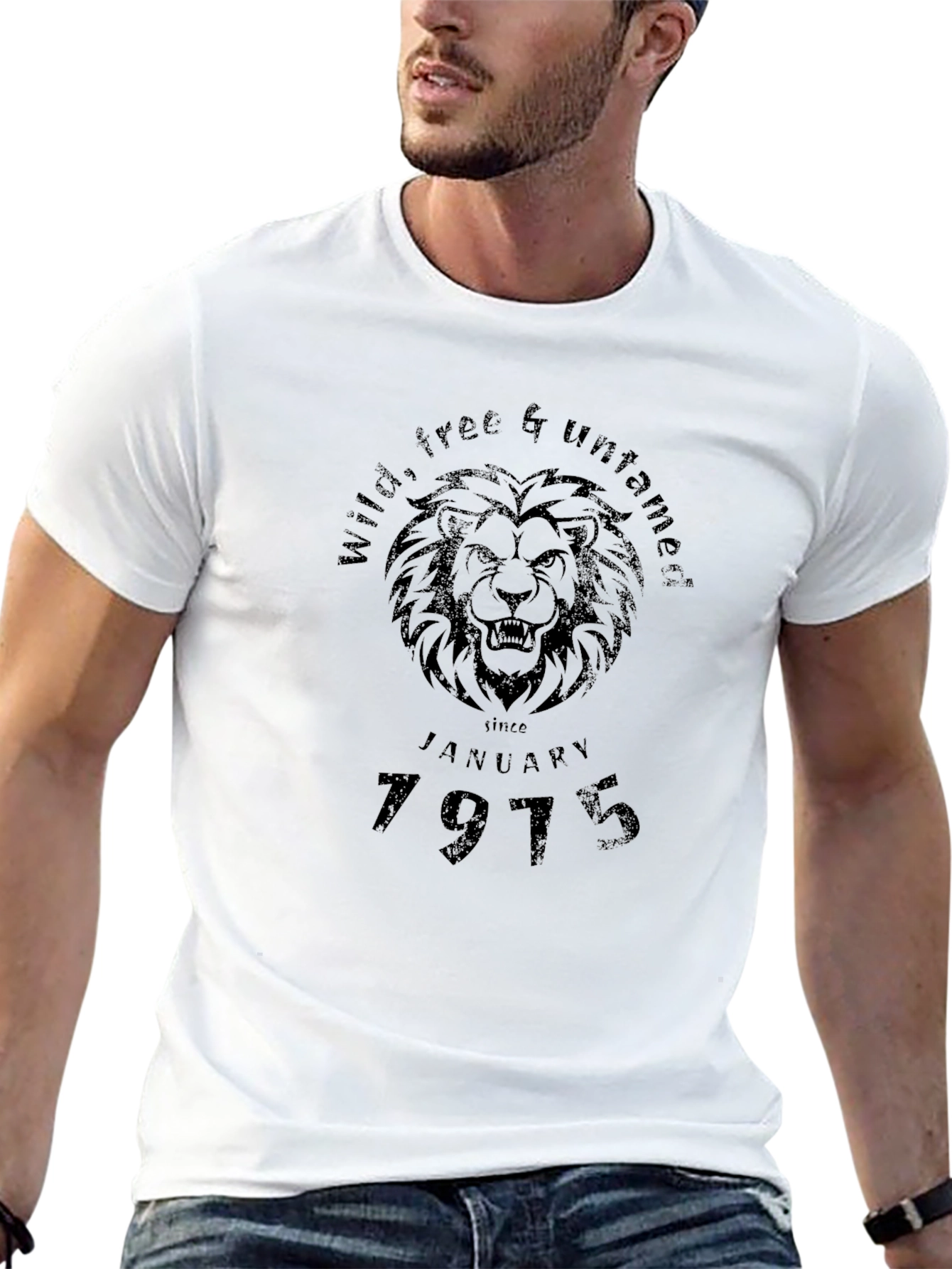 Wild Free & Untamed Lion Black T-Shirt