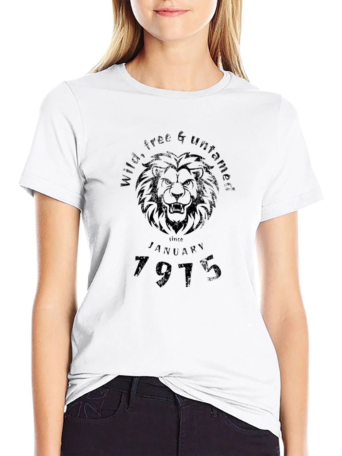 Wild Free & Untamed Lion Black T-Shirt