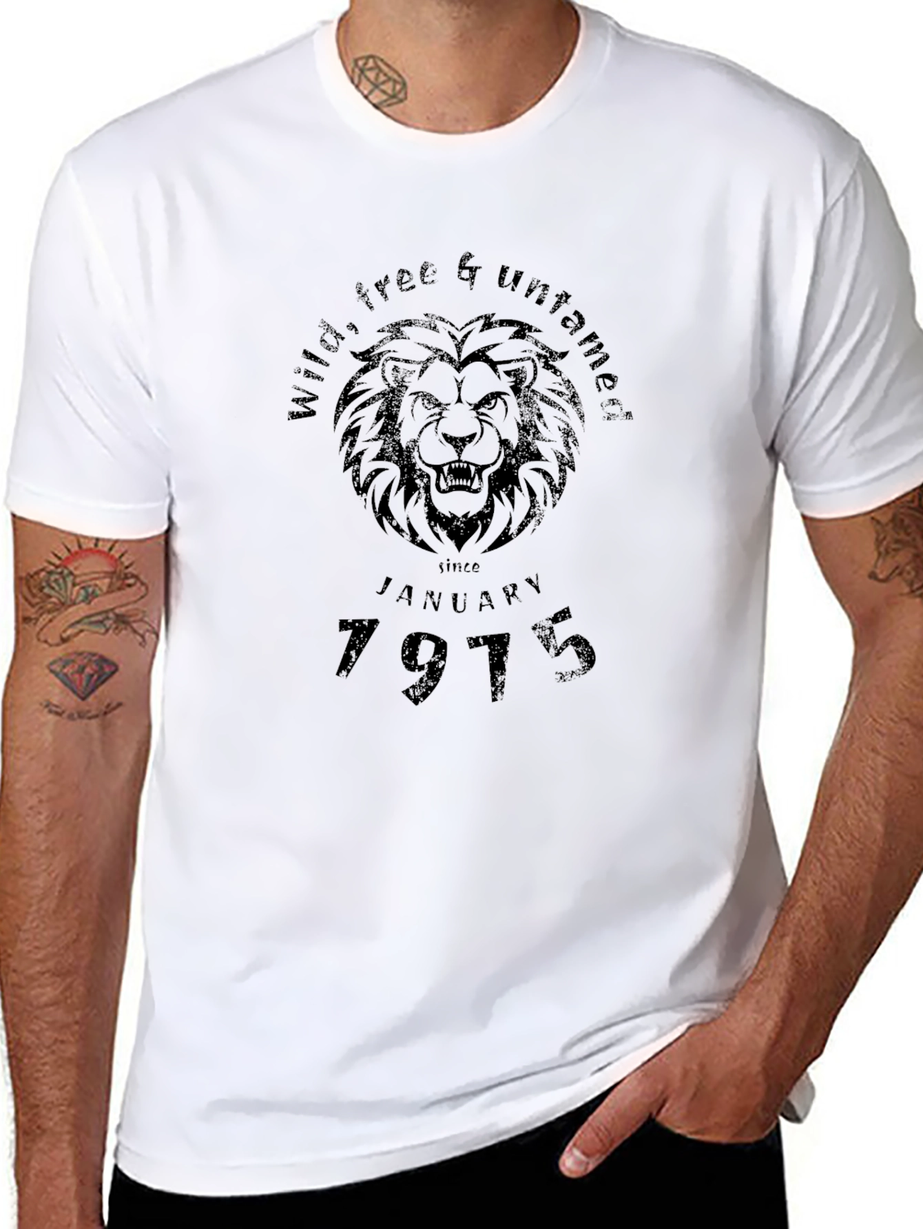 Wild Free & Untamed Lion Black T-Shirt