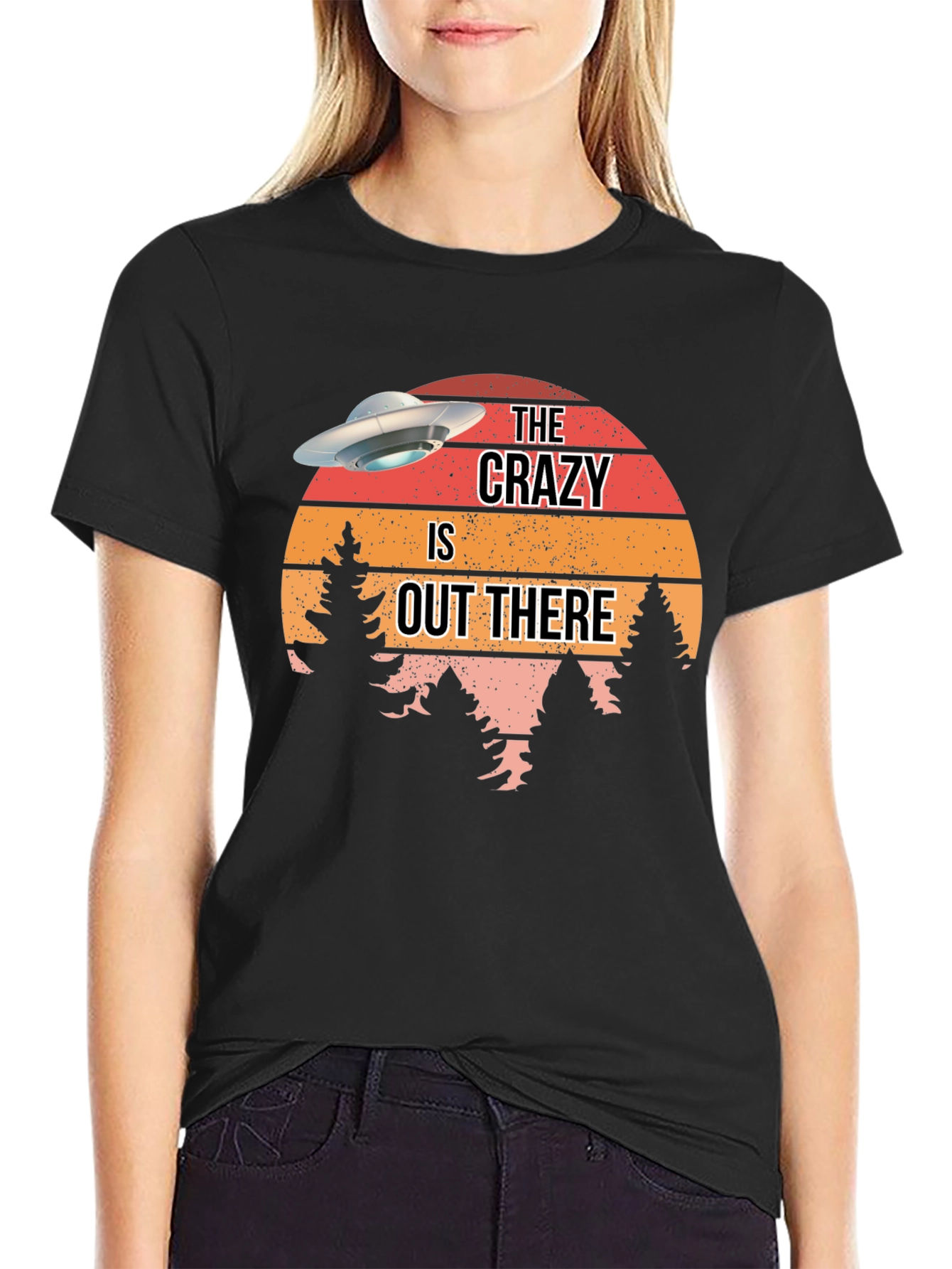 The Crazy Is Out There UFO Graphic T-Shirt