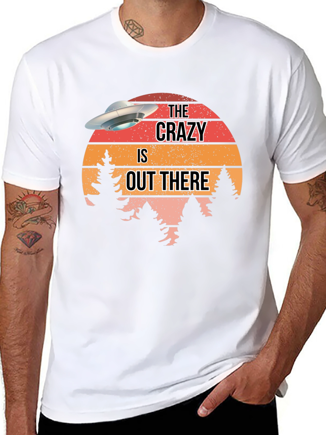 The Crazy Is Out There UFO Graphic T-Shirt