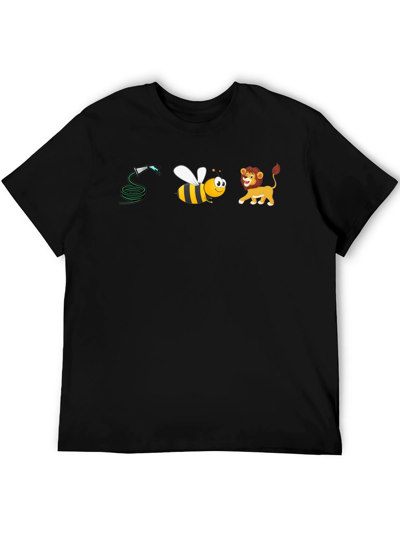 Hose Bee and Lion Black T-Shirt