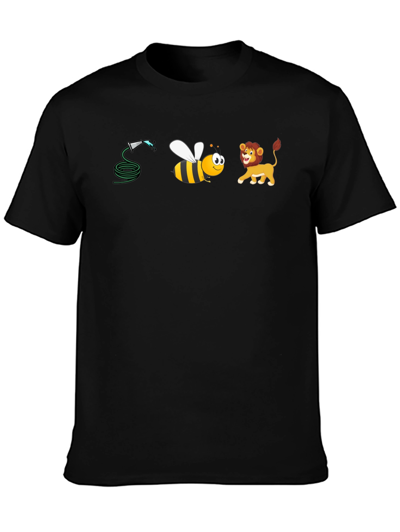 Hose Bee and Lion Black T-Shirt