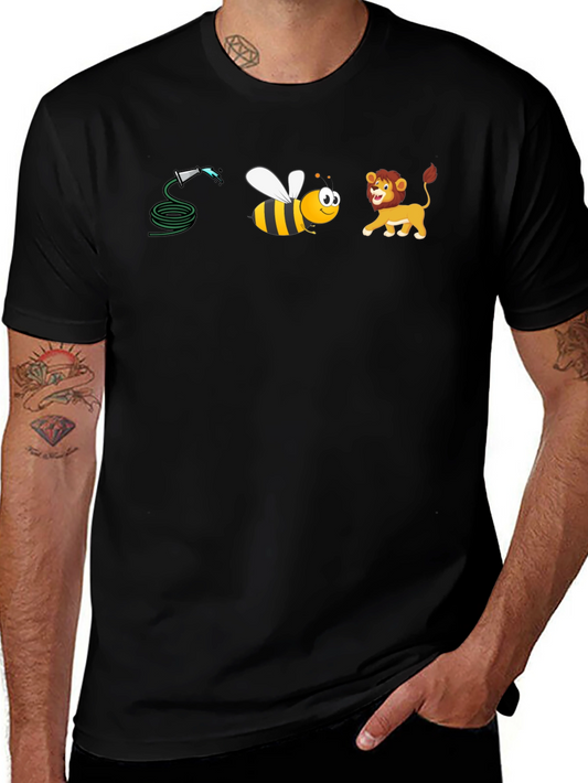 Hose Bee and Lion Black T-Shirt