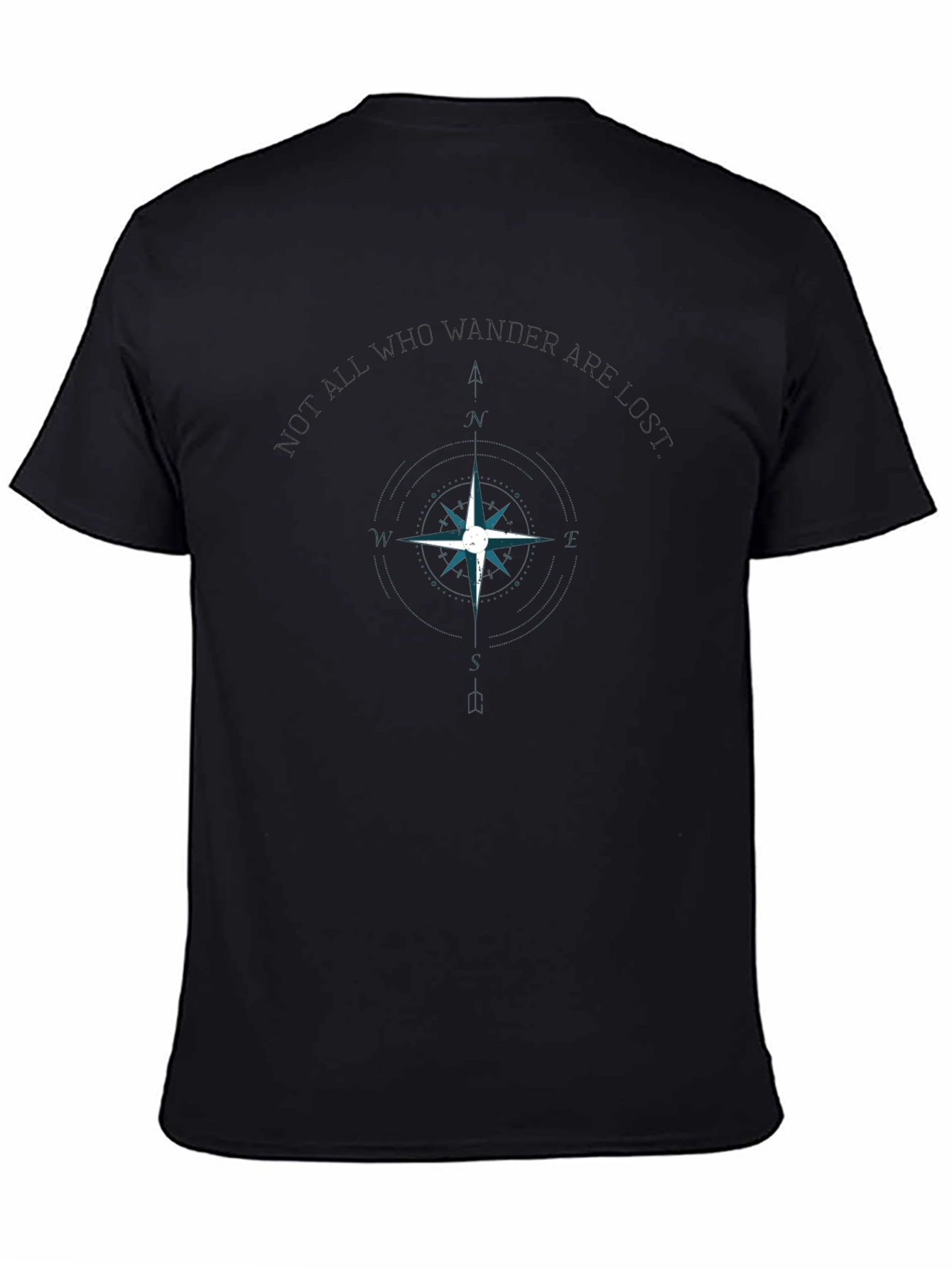 Wanderlust Compass Graphic Tee - Black