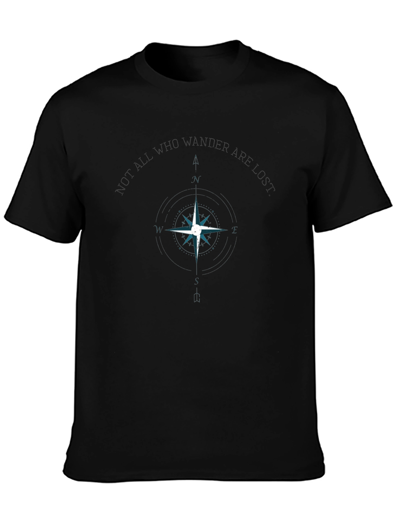 Wanderlust Compass Graphic Tee - Black