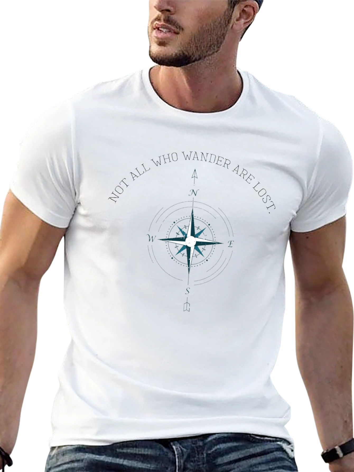 Wanderlust Compass Graphic Tee - Black