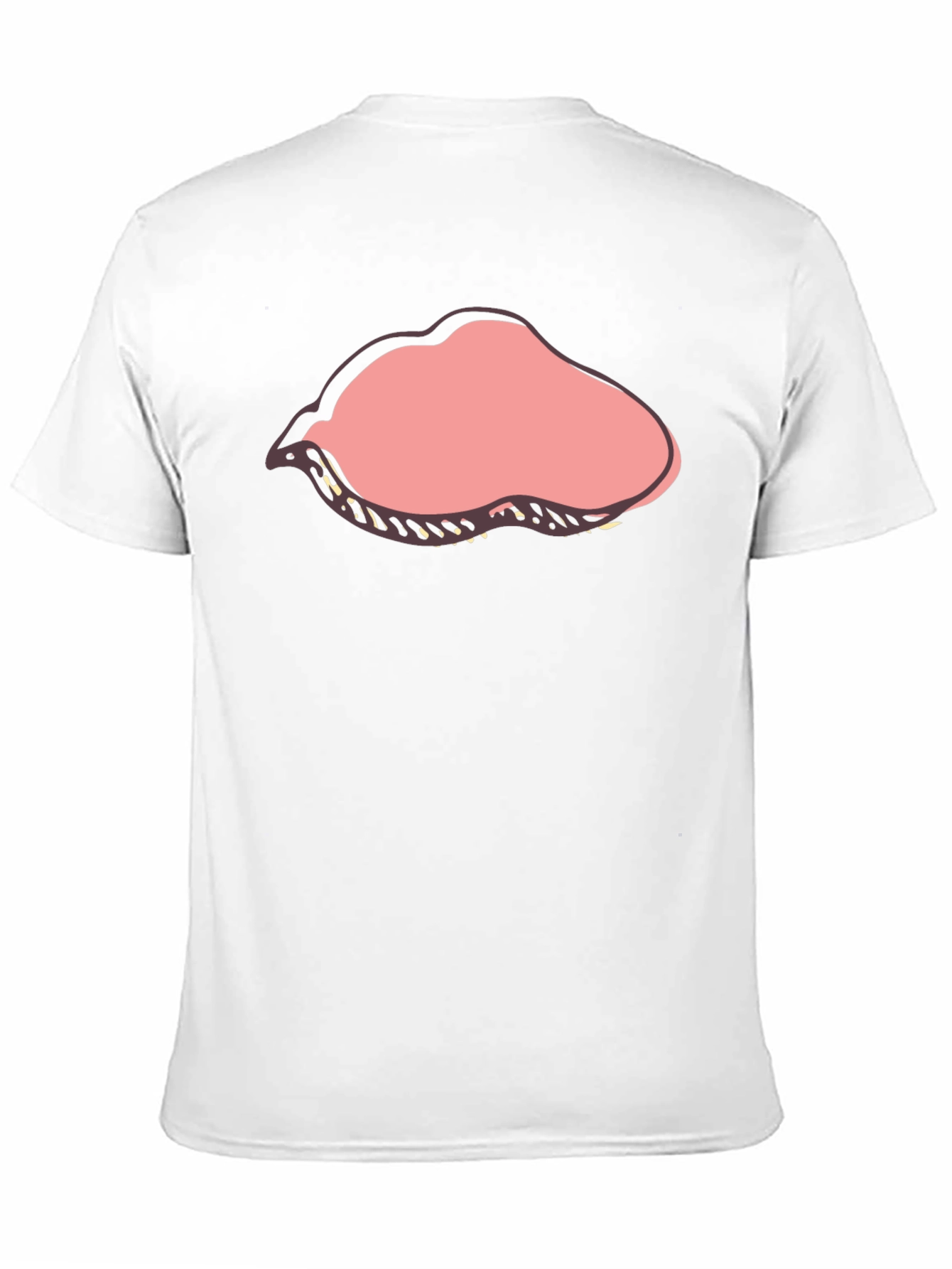 Cartoon Lips Graphic Black T-Shirt