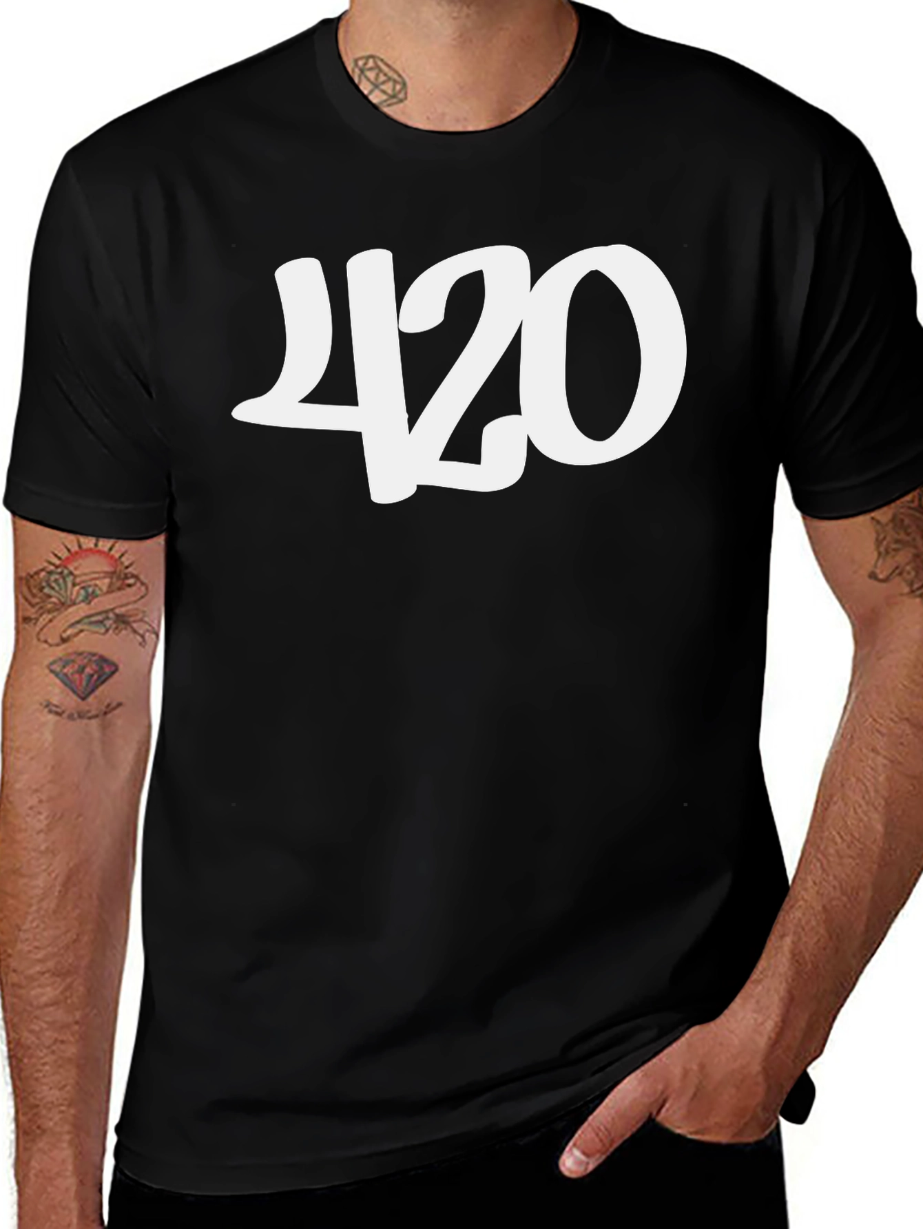 420 Black Graphic Tee - Stylish & Comfortable