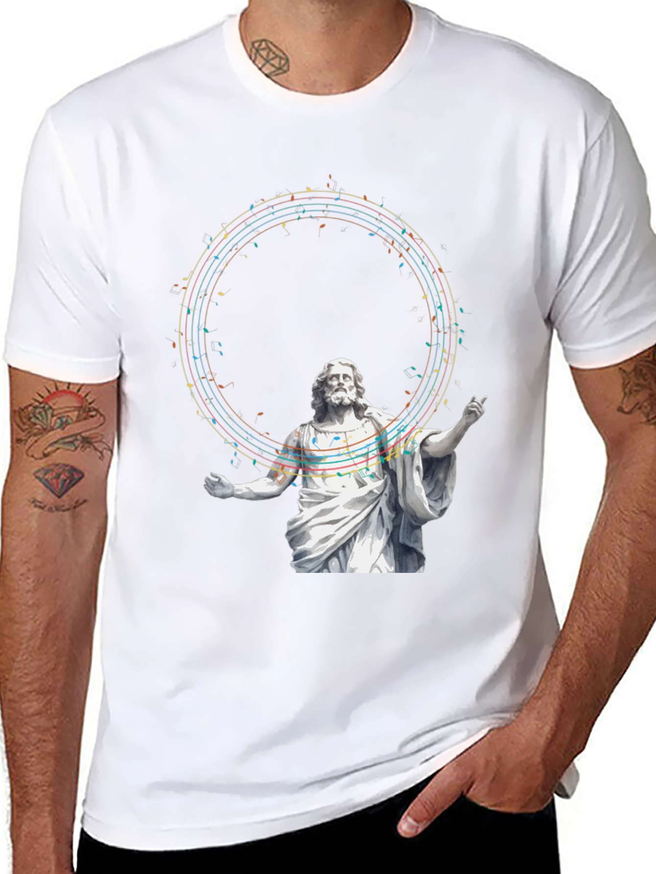 Jesus Music Graphic T-Shirt - Stylish Religious Tee