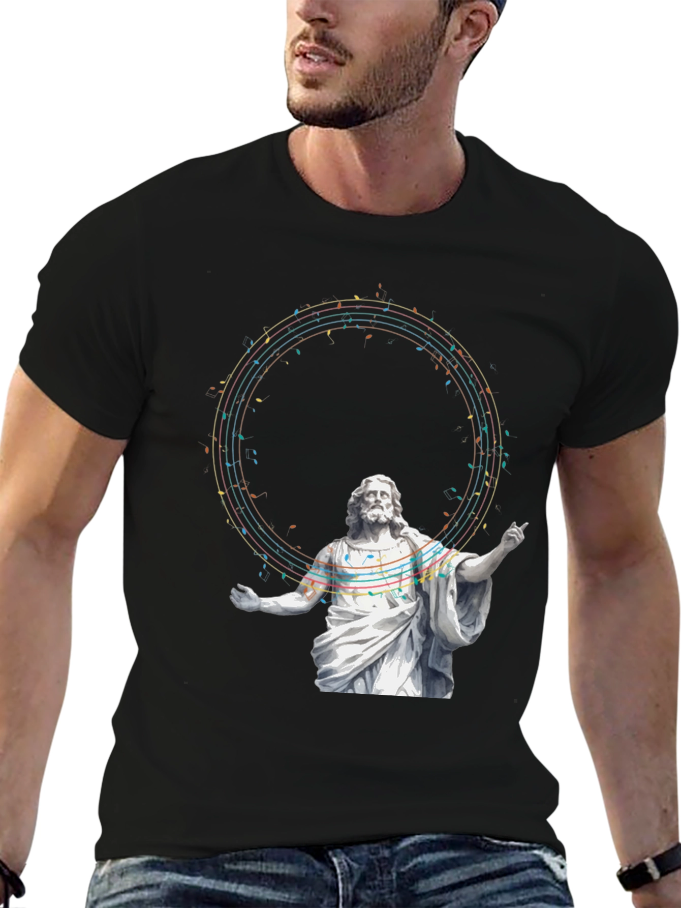 Jesus Music Graphic T-Shirt - Stylish Religious Tee