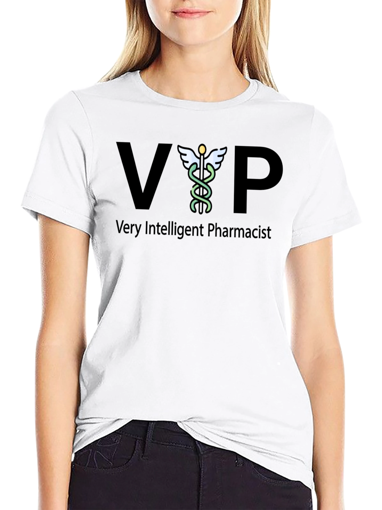 VIP Very Intelligent Pharmacist T-Shirt - Caduceus Design