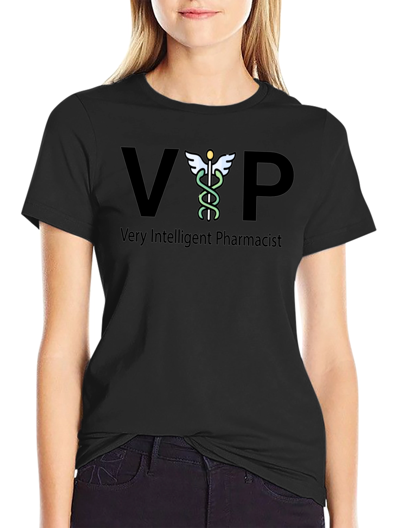 VIP Very Intelligent Pharmacist T-Shirt - Caduceus Design