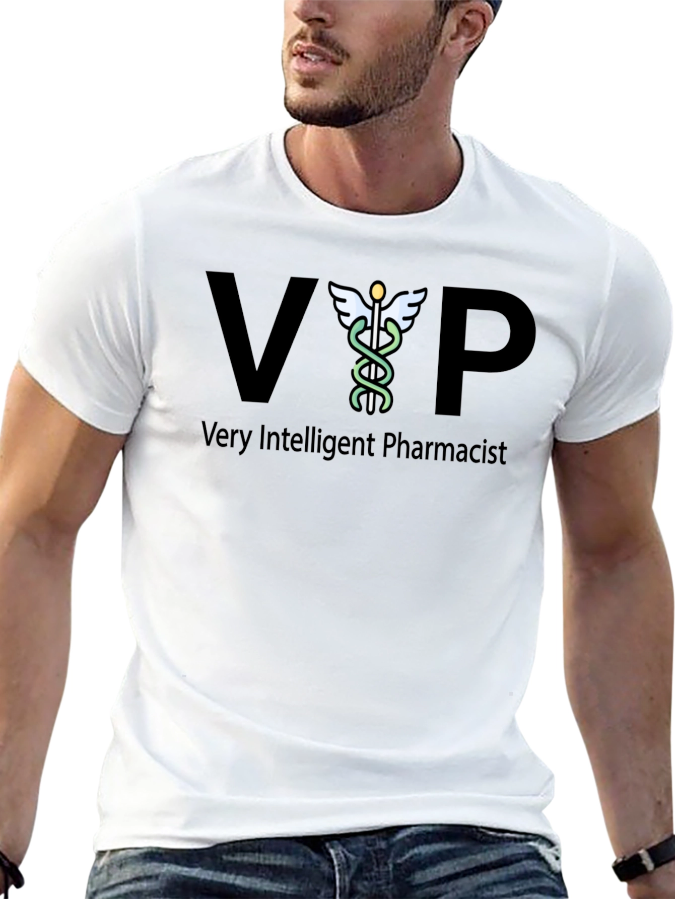 VIP Very Intelligent Pharmacist T-Shirt - Caduceus Design