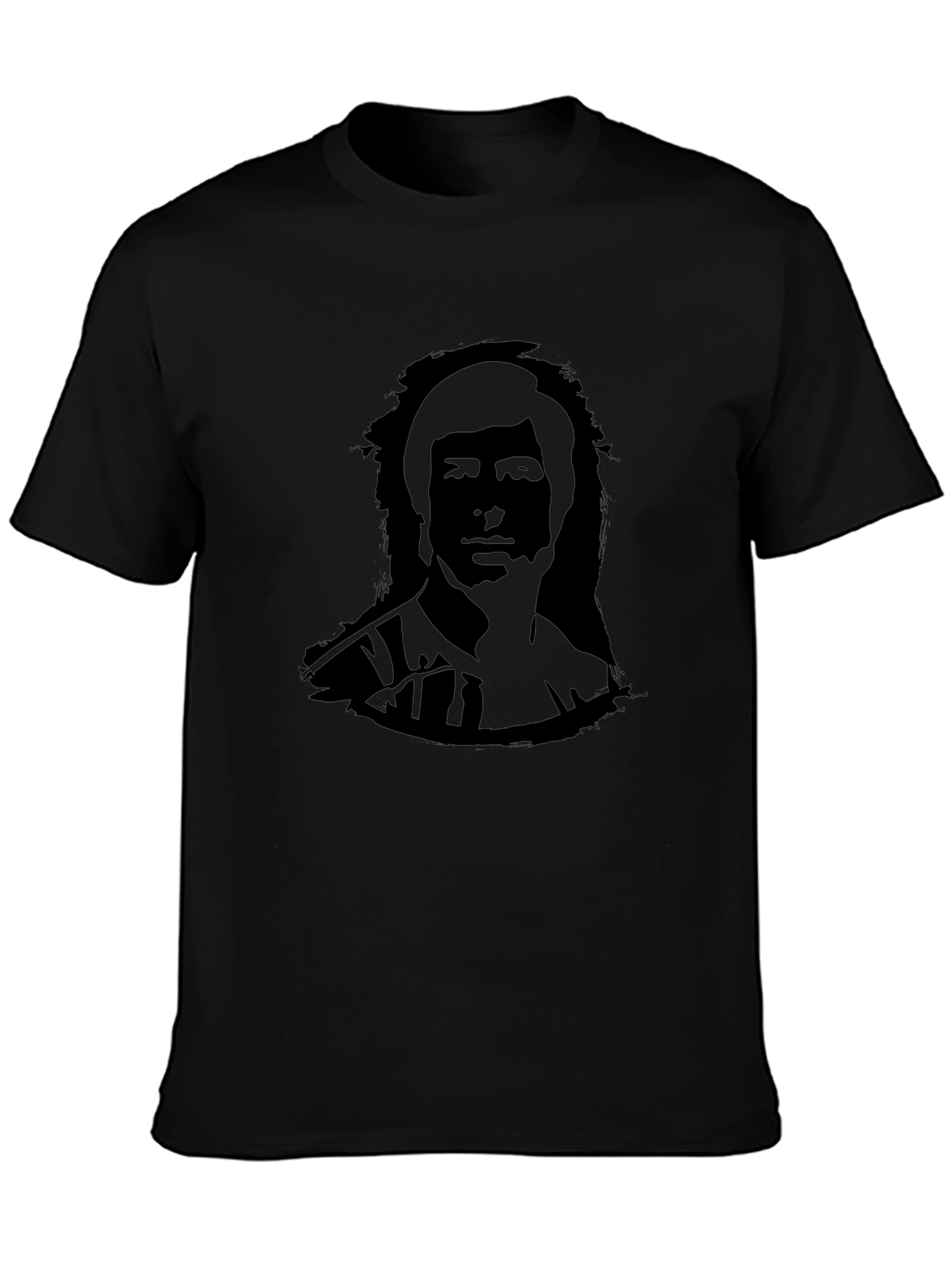 Retro Portrait Black T-Shirt
