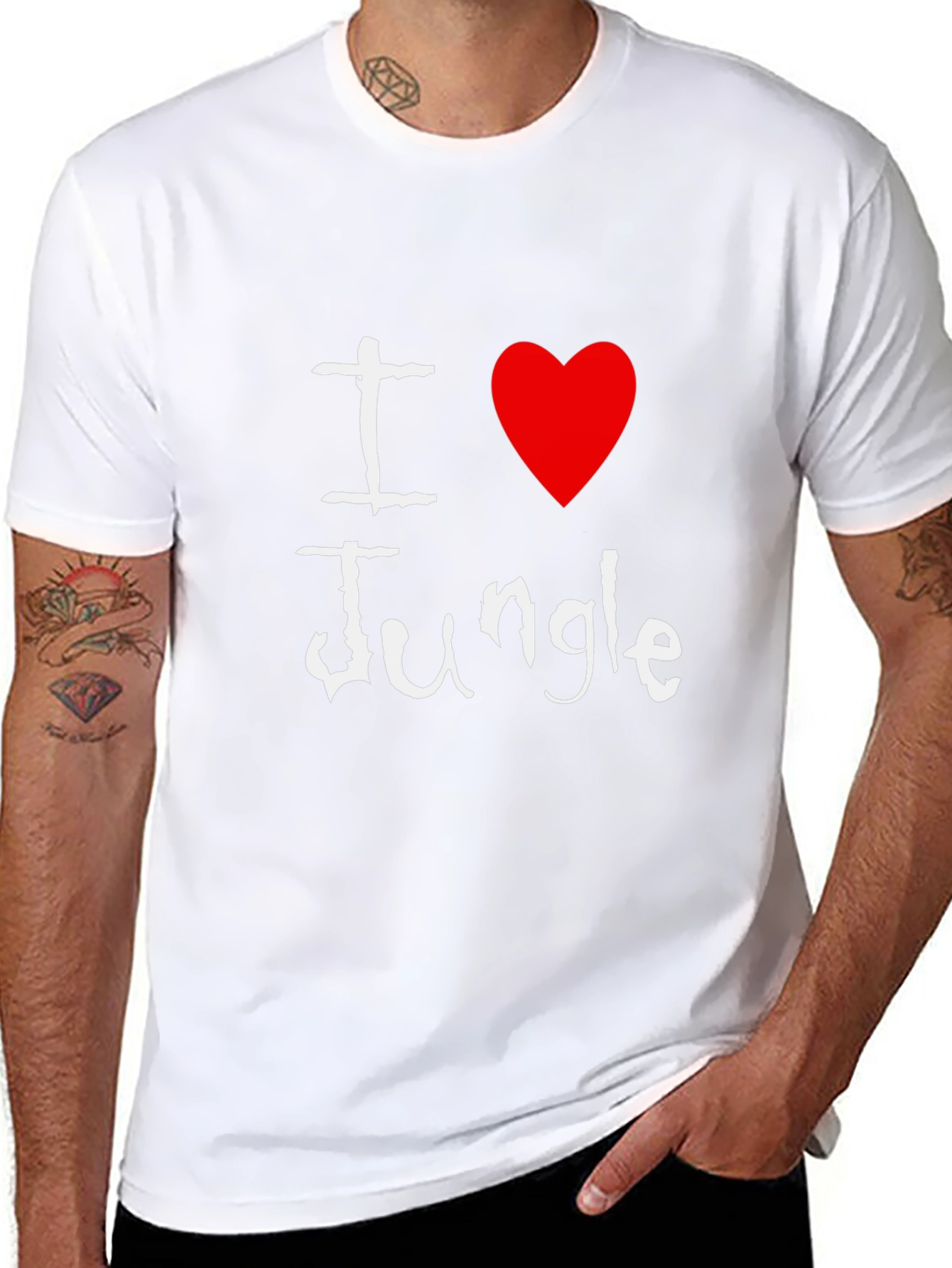 I Heart Jungle Black Graphic Tee