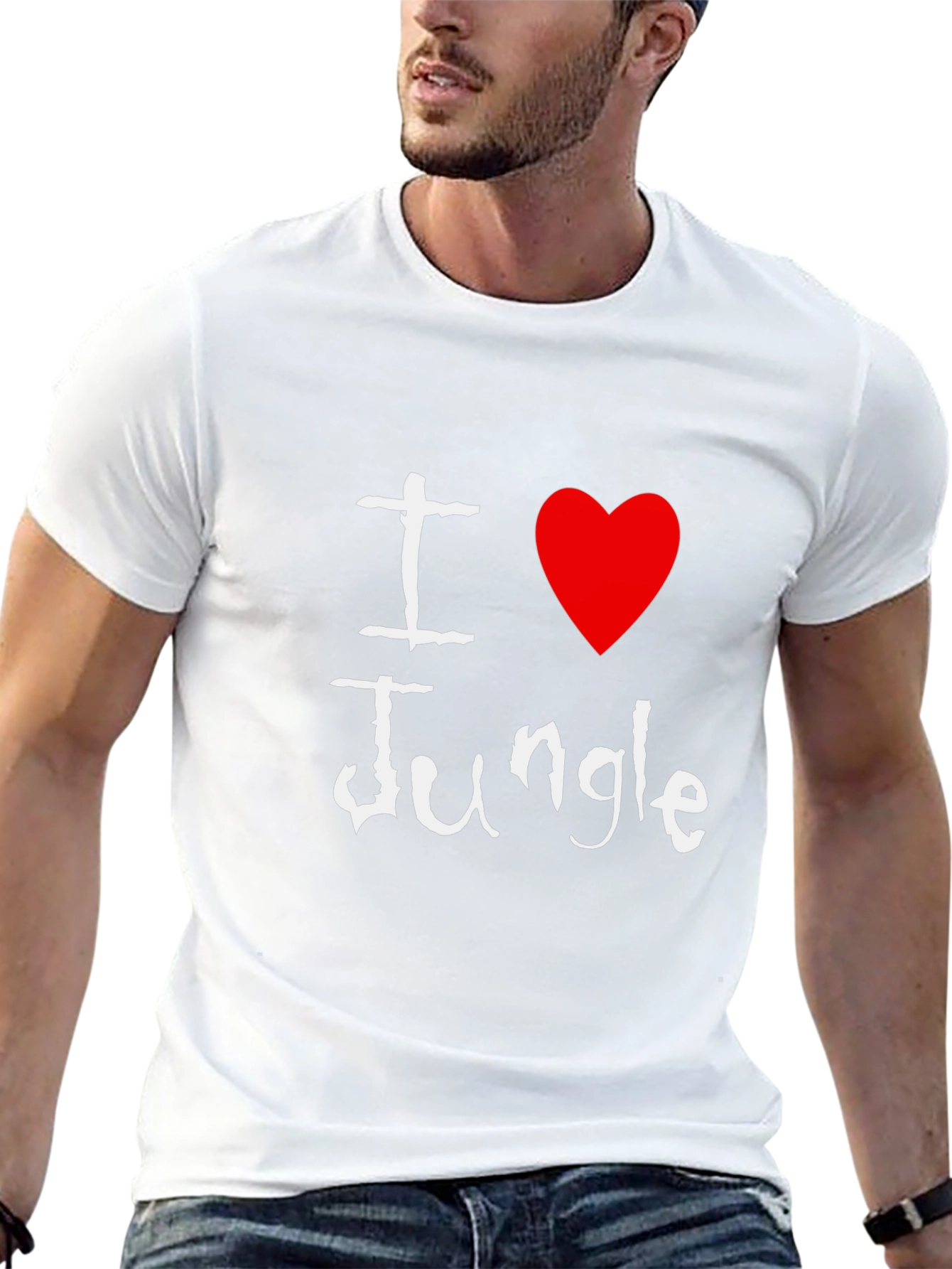 I Heart Jungle Black Graphic Tee