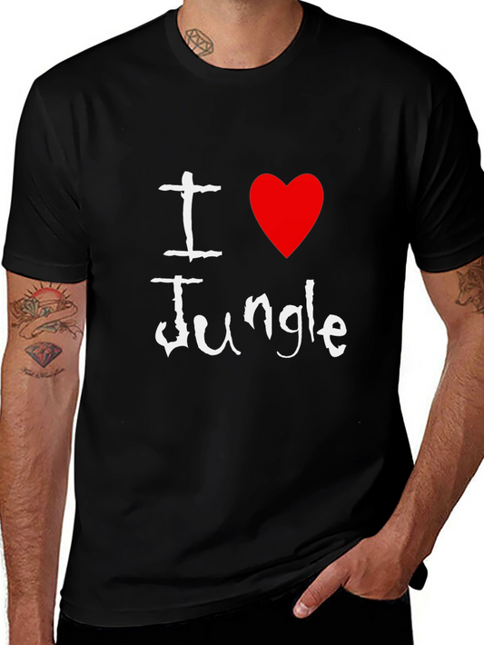 I Heart Jungle Black Graphic Tee